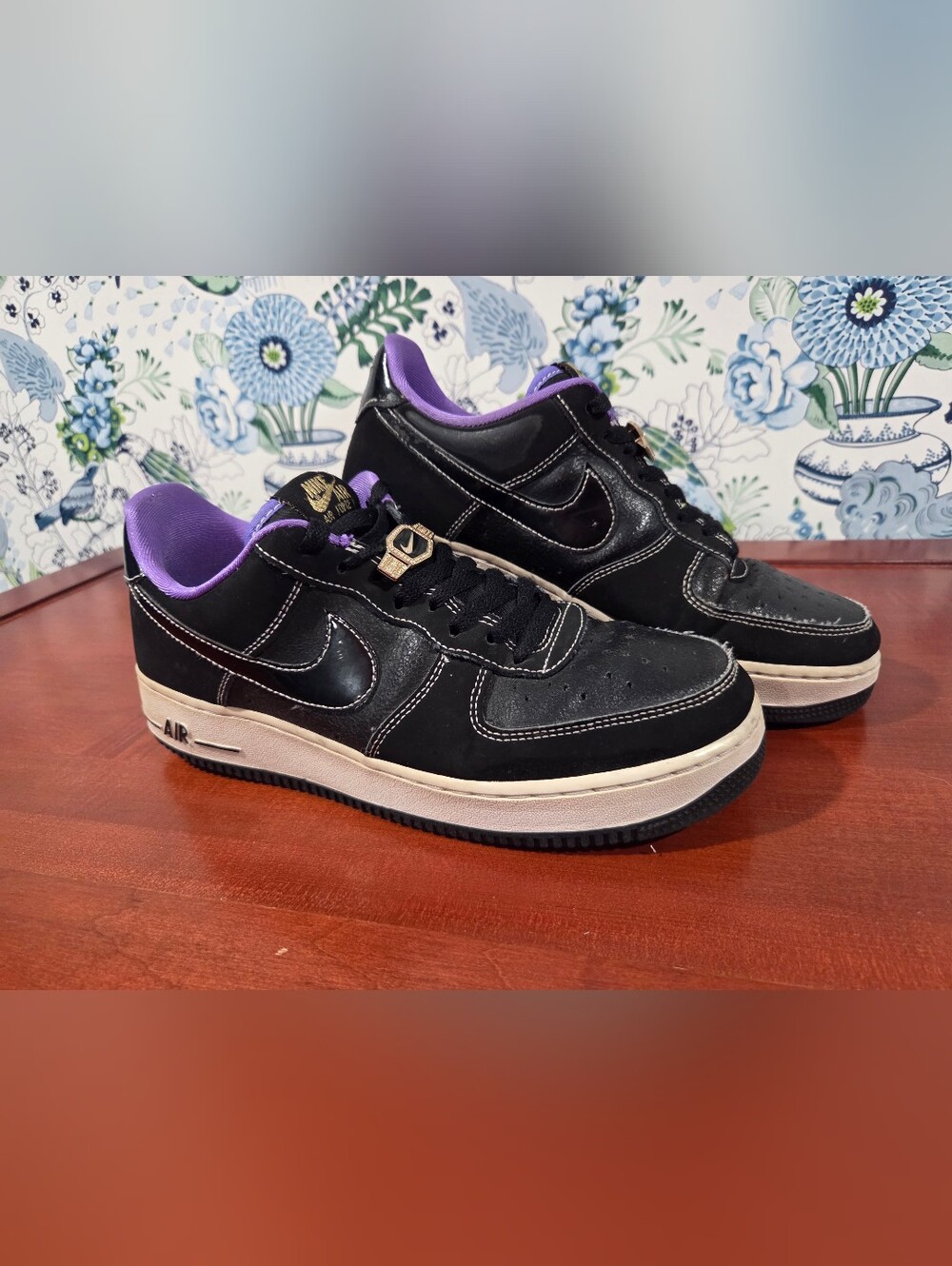 Nike Air Force 1 ’07 LV8 EMB Black Purple Men's 9 DR9866-001